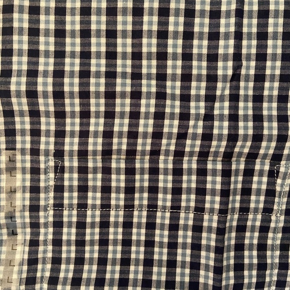 Abercrombie &Fitch Muscle Short Sleeve Men’s Button Down Shirt Size L Blue Plaid - Picture 4 of 8